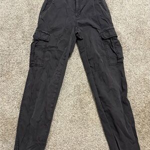American Eagle Outfitters Black Cargo Pants Relaxed Fit